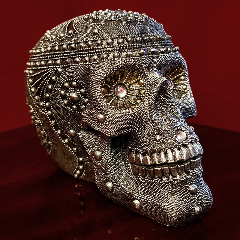 gothic home decor - gothic decor -  Ornate Beaded Skull - High Quality skull from DARKOTHICA® Shop now at DARKOTHICA®RETAILONLY, Skulls/Skeletons