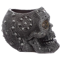 gothic home decor, gothic decor, goth decor, Beaded Skull Tealight Candle Holder, darkothica