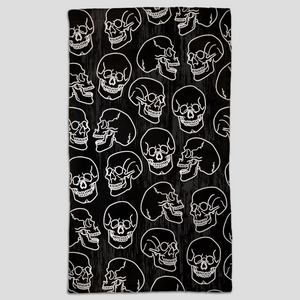 Bathroom Decor, Skulls/Skeletons, gothic home decor, gothic decor, goth decor, Black Skull Hand Towel, darkothica