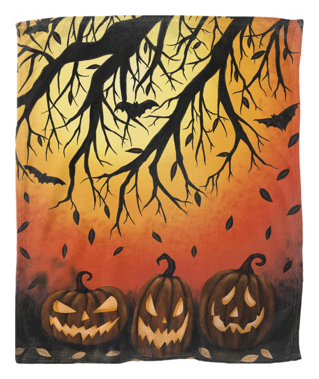 bedding, Bats, Halloween, gothic home decor, gothic decor, goth decor, Fall Fleece Blanket, darkothica