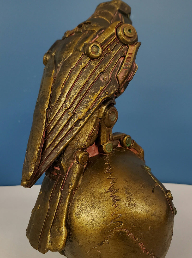 Tabletop & Statuary, RETAILONLY, Skulls/Skeletons, Steampunk, gothic home decor, gothic decor, goth decor, Steampunk Raven on Skull, darkothica