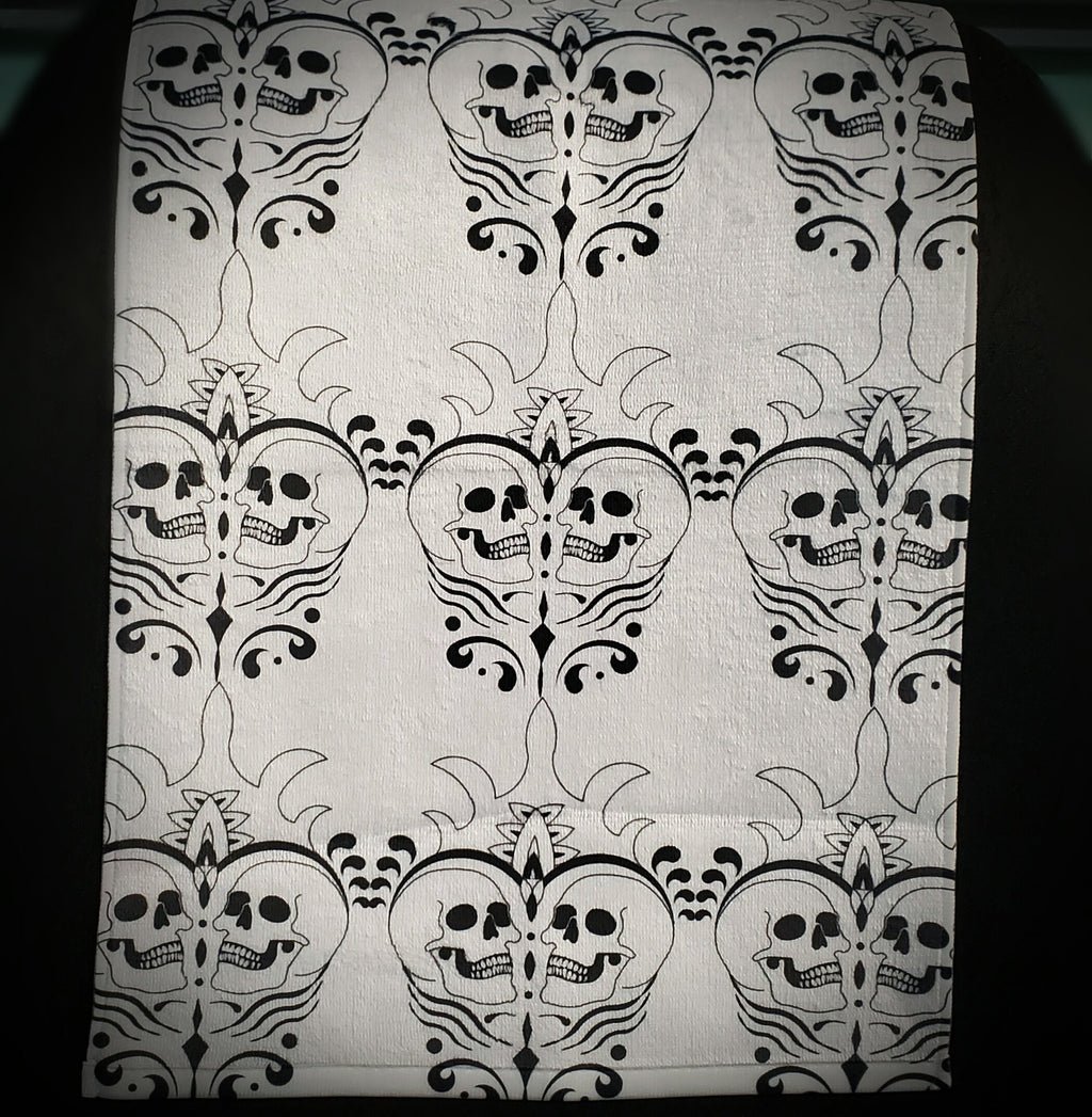 Bathroom Decor, Skulls/Skeletons, gothic home decor, gothic decor, goth decor, Skull Hand Towel, darkothica