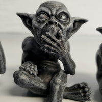 Tabletop & Statuary, Gargoyles, RETAILONLY, gothic home decor, gothic decor, goth decor, See, Hear, Speak No Evil Goblins, darkothica