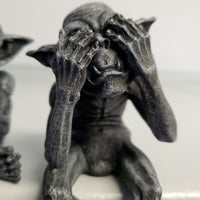 gothic home decor - gothic decor -  See, Hear, Speak No Evil Goblins - High Quality Tabletop & Statuary from DARKOTHICA® Shop now at DARKOTHICA®Gargoyles, RETAILONLY