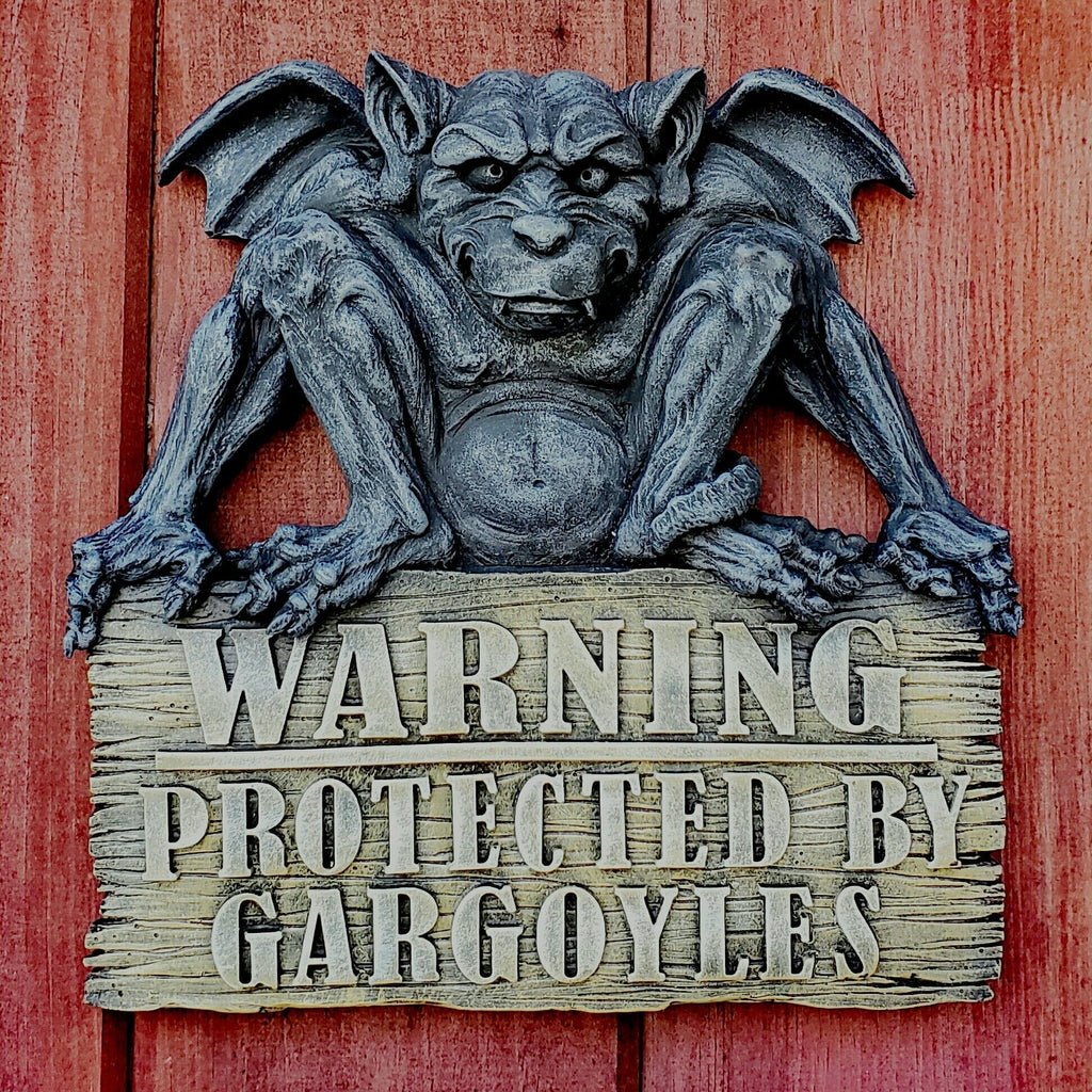 Wall Art & Decor, Gargoyles, RETAILONLY, gothic home decor, gothic decor, goth decor, Gargoyle Protection Plaque, darkothica