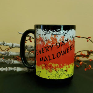 coffee mug, Halloween, gothic home decor, gothic decor, goth decor, Every Day Is Halloween Mug, darkothica