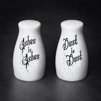 gothic home decor, gothic decor, goth decor, Ashes to Ashes/Dust to Dust Salt & Pepper Shakers, darkothica