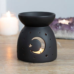 Tabletop & Statuary, RETAILONLY, gothic home decor, gothic decor, goth decor, Crescent Moon Wax Burner, darkothica