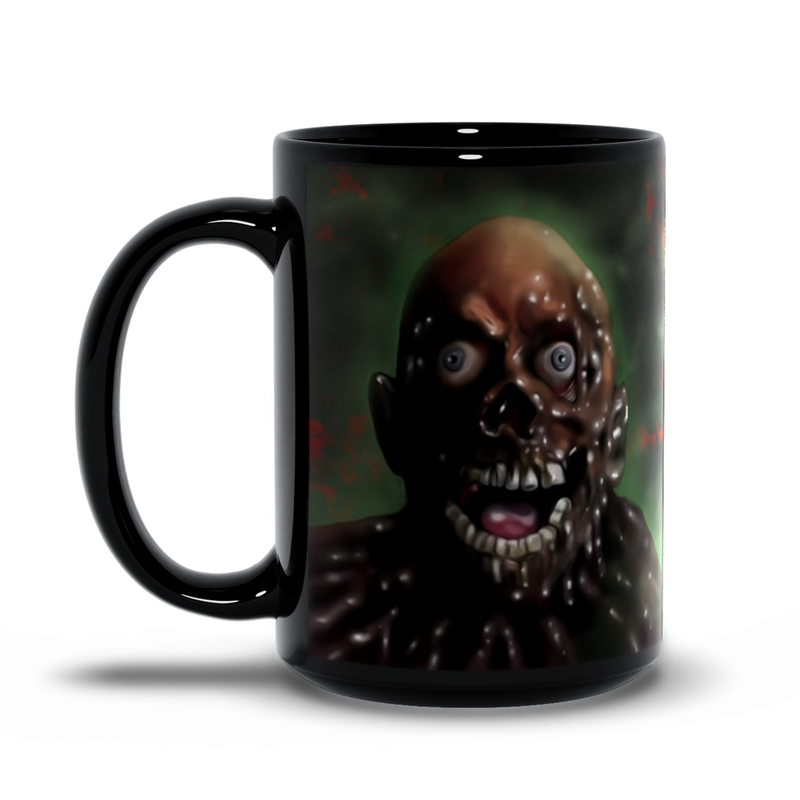 coffee mug, Horror, Zombies, gothic home decor, gothic decor, goth decor, Zombie Before Coffee Mug, darkothica