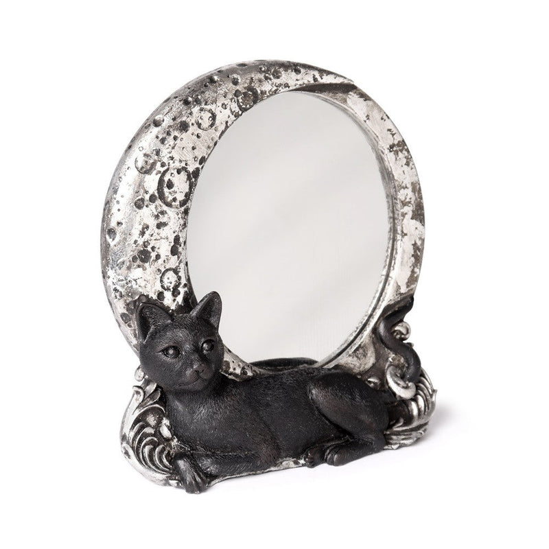 gothic home decor - gothic decor -  Black Cat & Moon Mirror - High Quality Tabletop & Statuary from DARKOTHICA® Shop now at DARKOTHICA®RETAILONLY