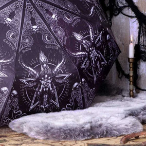 , Occult, RETAILONLY, gothic home decor, gothic decor, goth decor, Baphomet Umbrella, darkothica