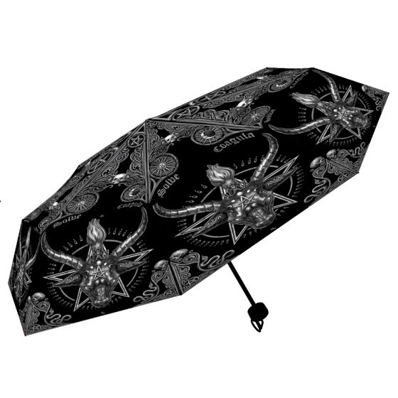 , Occult, RETAILONLY, gothic home decor, gothic decor, goth decor, Baphomet Umbrella, darkothica