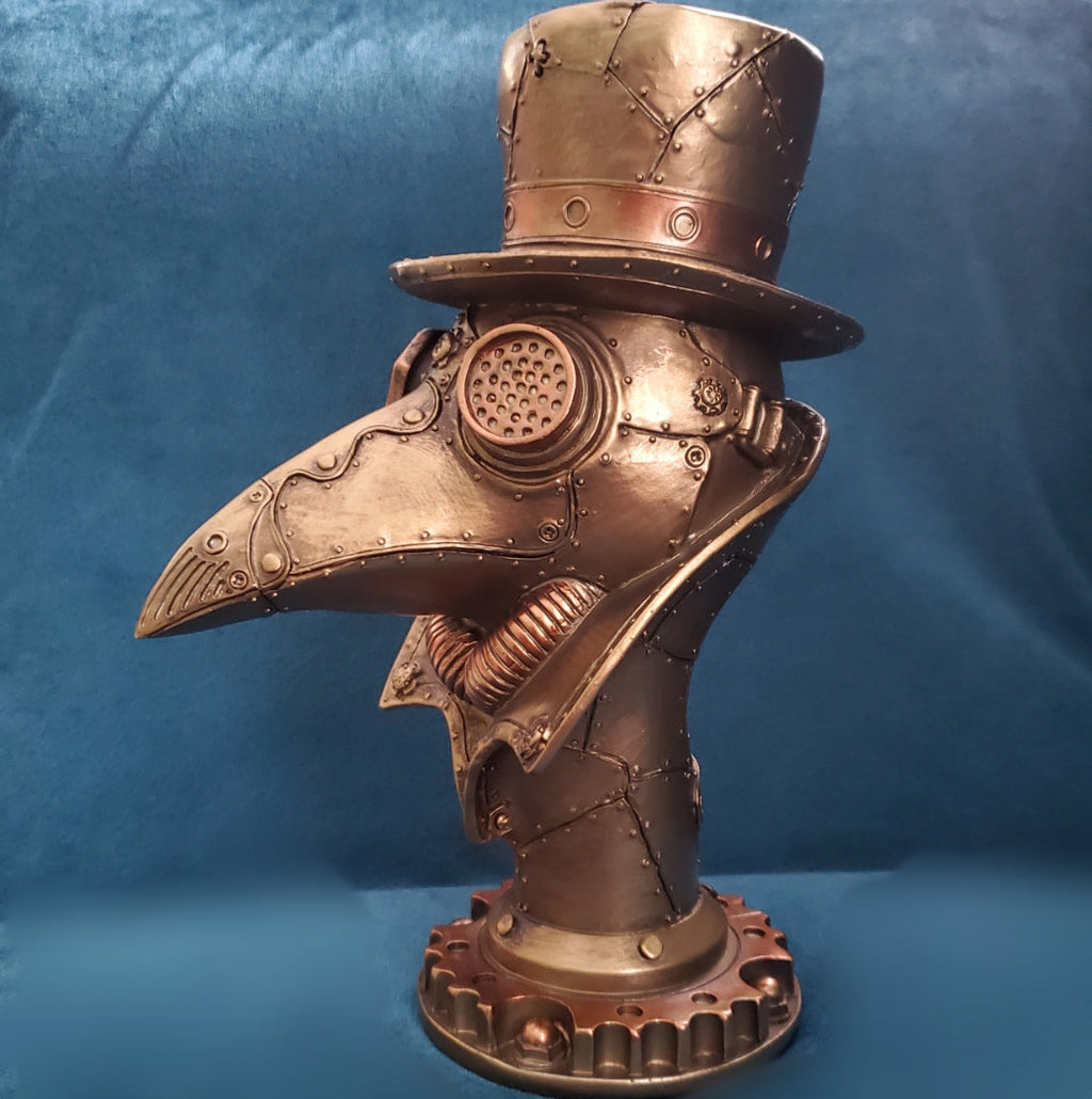 Tabletop & Statuary, RETAILONLY, gothic home decor, gothic decor, goth decor, Steampunk Plague Doctor Bust, darkothica