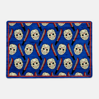 gothic home decor - gothic decor -  Jason Food Mat - Blue - High Quality Pet Bowl Mats from DARKOTHICA® Shop now at DARKOTHICA®Barkothica, cats, dogs, horror
