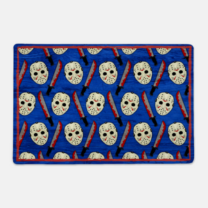 gothic home decor - gothic decor -  Jason Food Mat - Blue - High Quality Pet Bowl Mats from DARKOTHICA® Shop now at DARKOTHICA®Barkothica, cats, dogs, horror