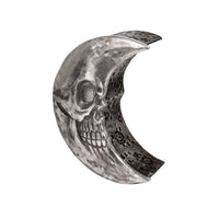 gothic home decor, gothic decor, goth decor, Crescent Moon Skull Box-Silver, darkothica