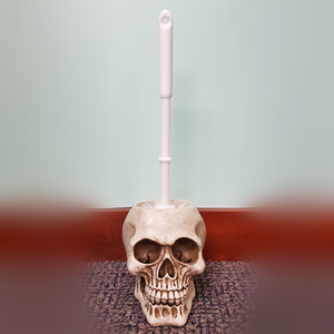 gothic home decor, gothic decor, goth decor, Skull Toilet Brush Holder, darkothica