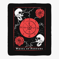 gothic home decor - gothic decor -  Wheel Of Fortune Fleece Sherpa Blanket - High Quality bedding from DARKOTHICA® Shop now at DARKOTHICA®bedding, Occult, Skulls/Skeletons, witch