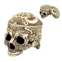 skull tibetian curio box alternative gothic home decor halloween decoration