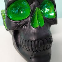 gothic home decor black gothic skull green geode faux skull skull decor darkothica