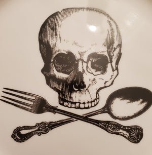 Skull & Cross Utensils 10.5" Plate