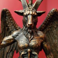baphomet black storm ball statue darkothica gothic occult home decor