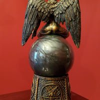 baphomet black storm ball statue darkothica gothic occult home decor