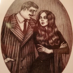 Gomez & Morticia Fine Art Print