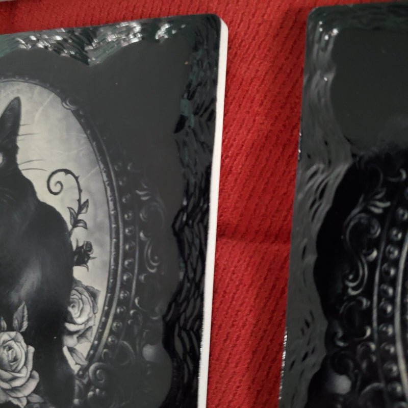 Cat & Rose Coasters