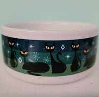 Retro Black Cat Bowl