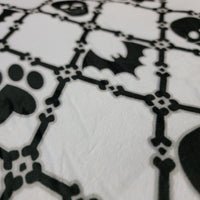 Skull, Bat, Paw Furniture Pad - White/Black