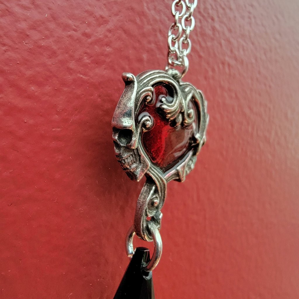 Gothic Pewter Heart Pendant