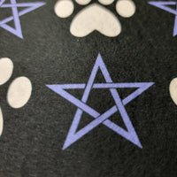 Pentagram & Paw Food Mat - Periwinkle Purple