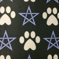 Pentagram & Paw Food Mat - Periwinkle Purple