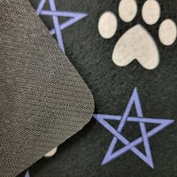 Pentagram & Paw Food Mat - Periwinkle Purple