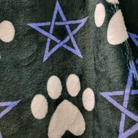 Pentagram & Paw Minky Blanket - Periwinkle Purple