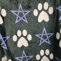 Pentagram & Paw Minky Blanket - Periwinkle Purple