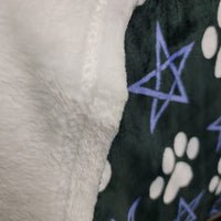 Pentagram & Paw Minky Blanket - Periwinkle Purple