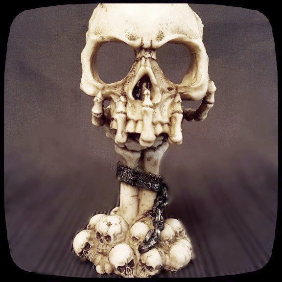 skull candle holder home decor gothic halloween decoration