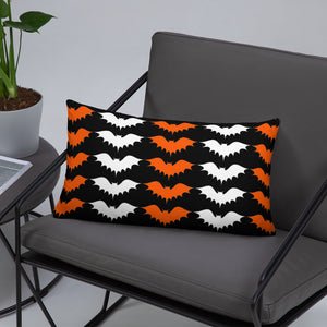 Darkothica orange and black bat throw pillow bat home decor gothic home decor halloween decoration