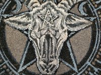 baphomet doormat door mat outdoor decor alternative decor moon