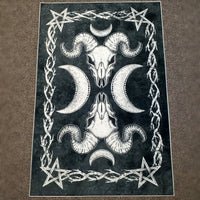 darkothica goat skull area rug dark gothic decor