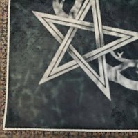 darkothica goat skull area rug dark gothic decor pentagram
