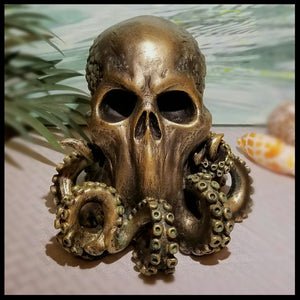 cthulhu skull statue statuary octopus skull statue horror home decor