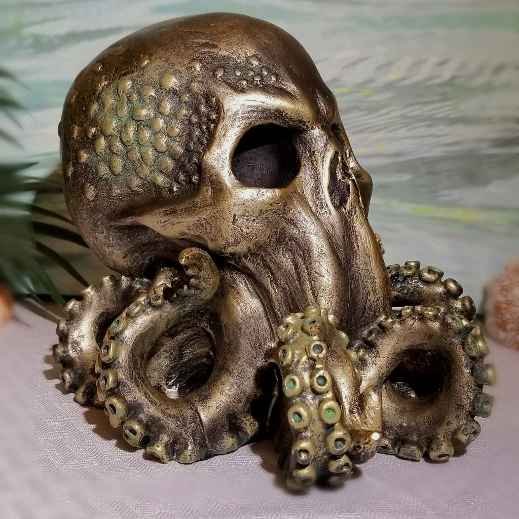 cthulhu skull statue statuary octopus skull statue horror home decor
