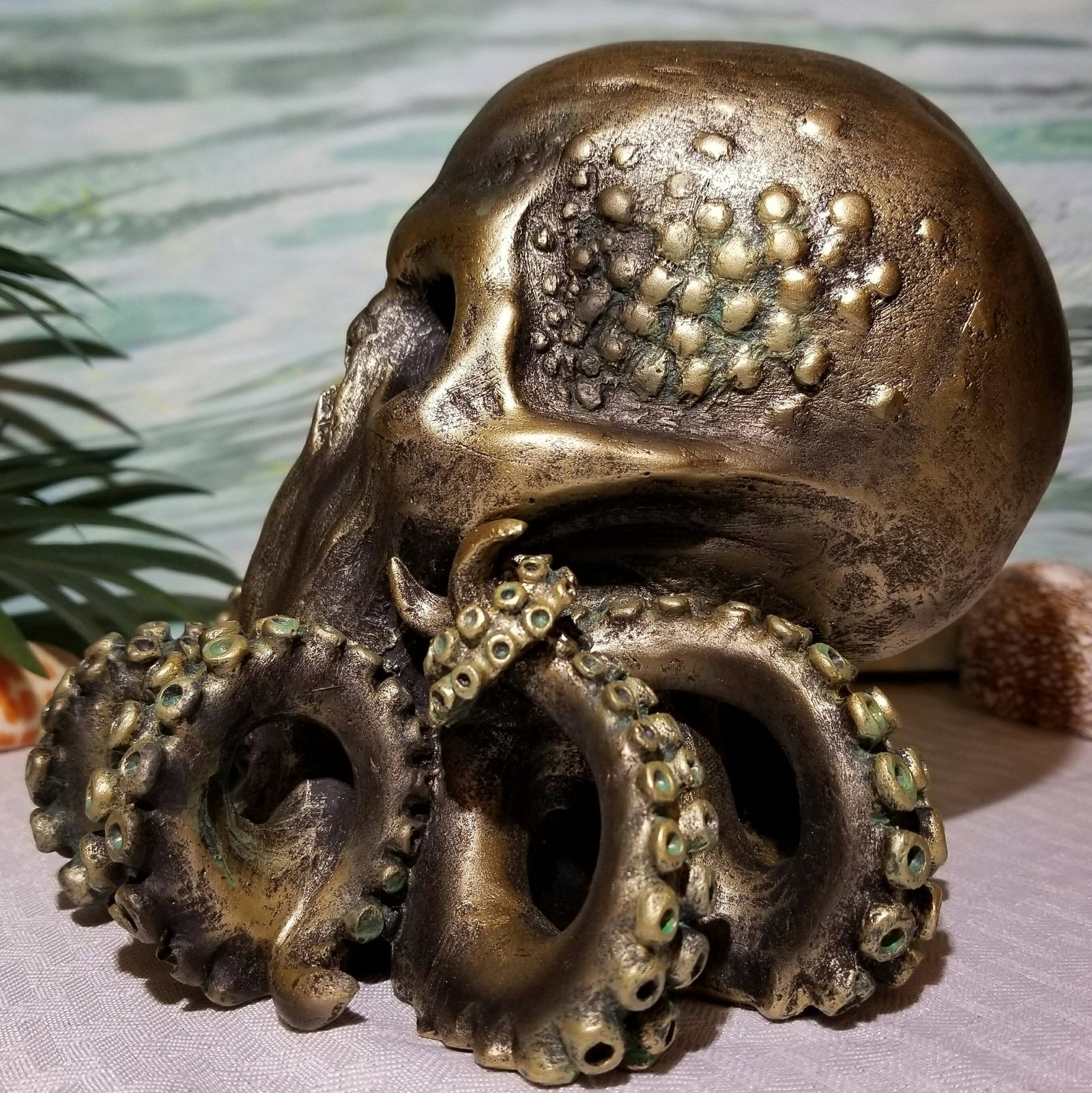 cthulhu skull statue statuary octopus skull statue