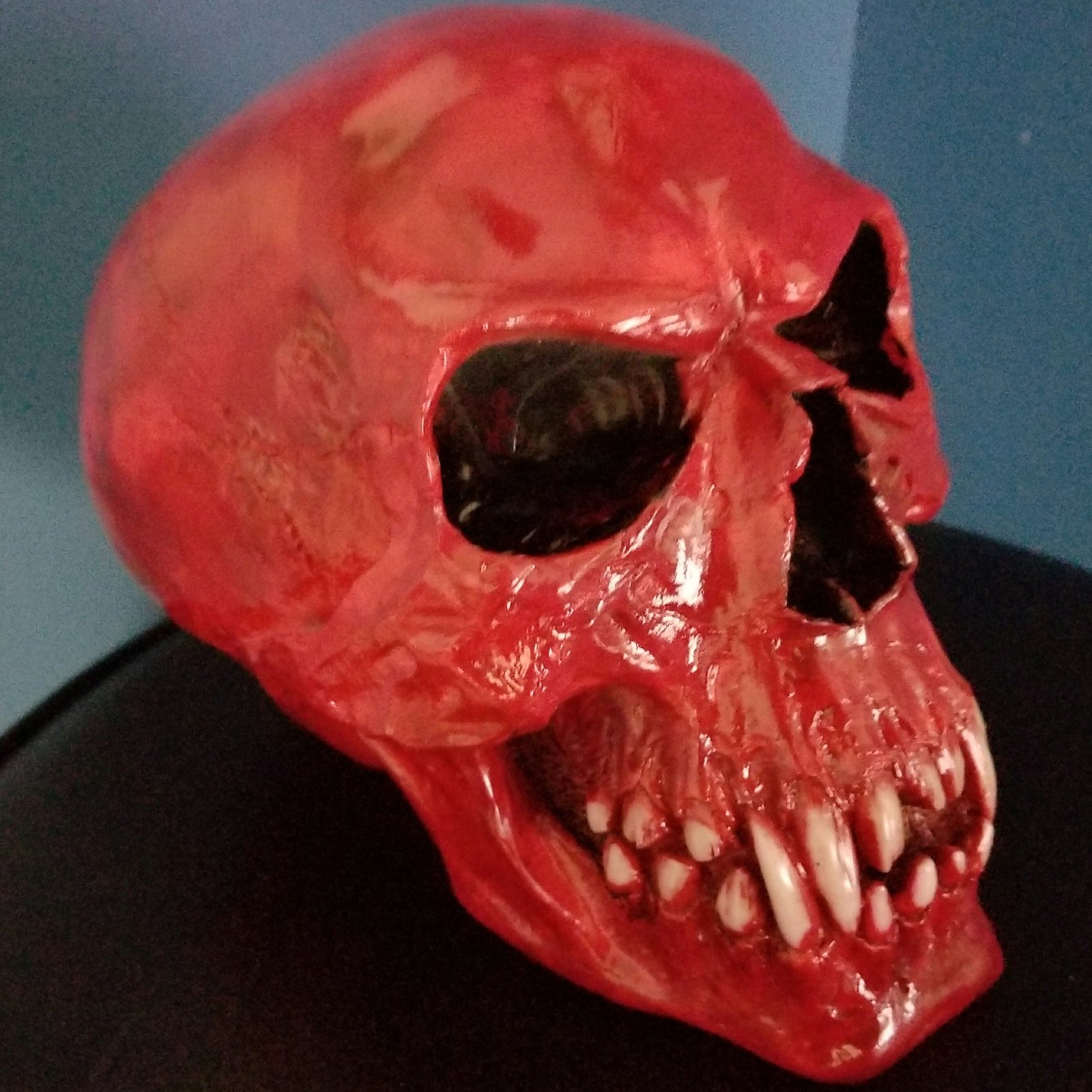Vampire skull skull decor skull home decor skulls vampires red skull