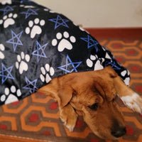 Pentagram & Paw Minky Blanket - Periwinkle Purple
