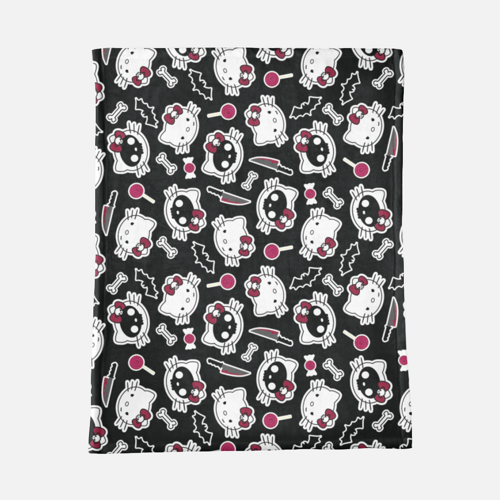 Hello KILLy Minky Blanket - Black